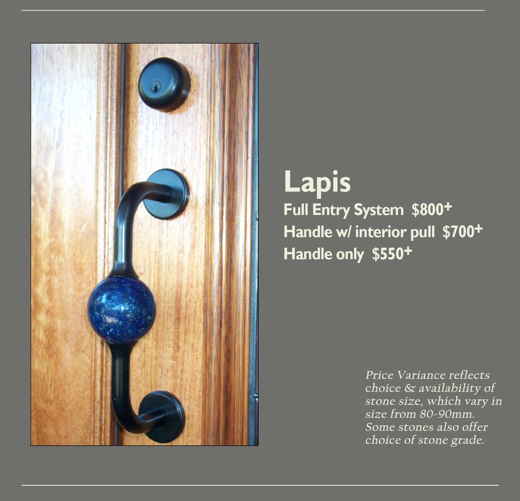 Lapis Entry Knob Options