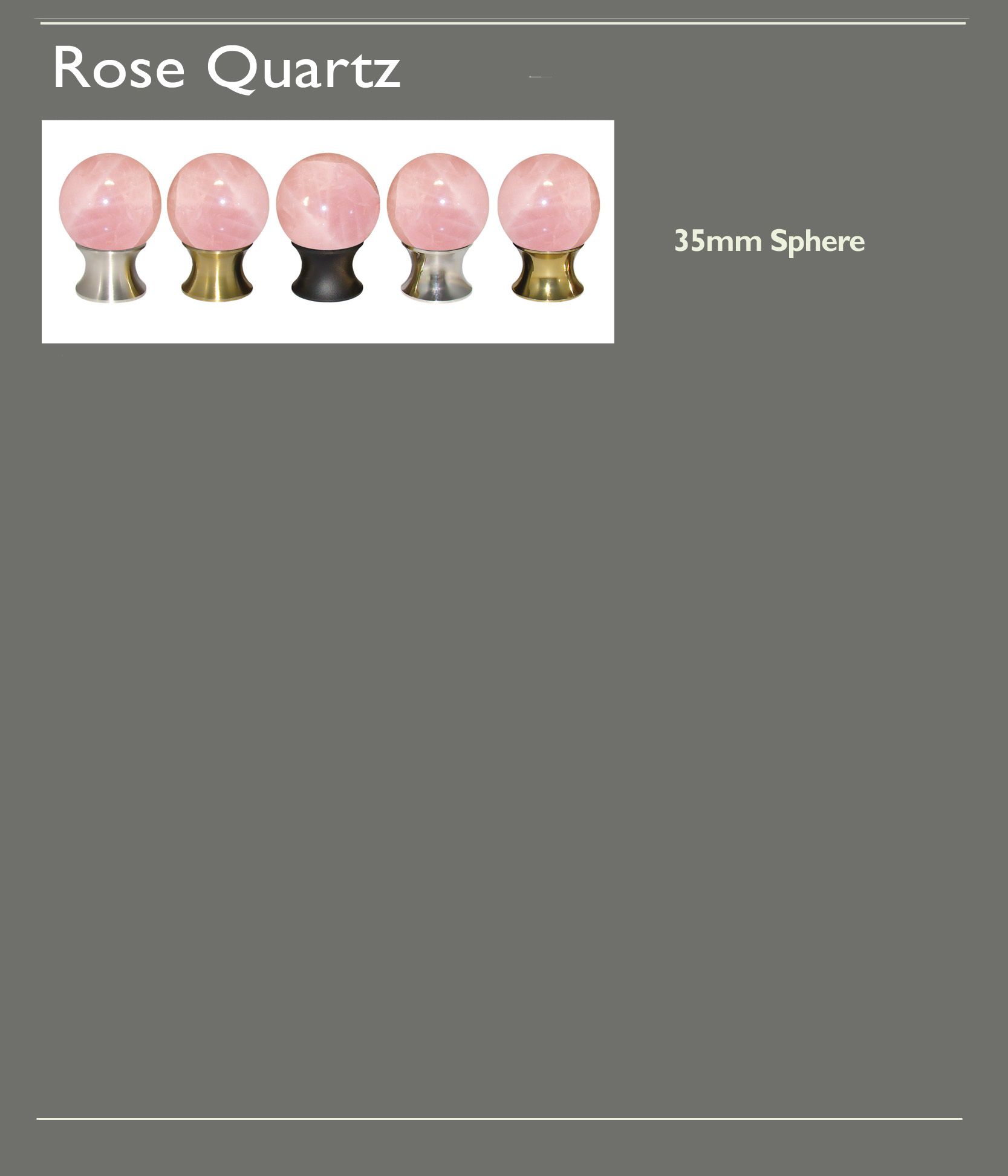 Rose Quartz Cabinet Knob Selections