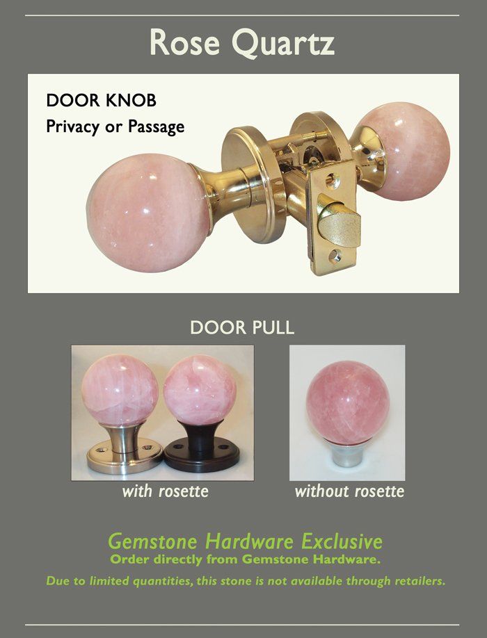 Rose Quartz Doorknob Options