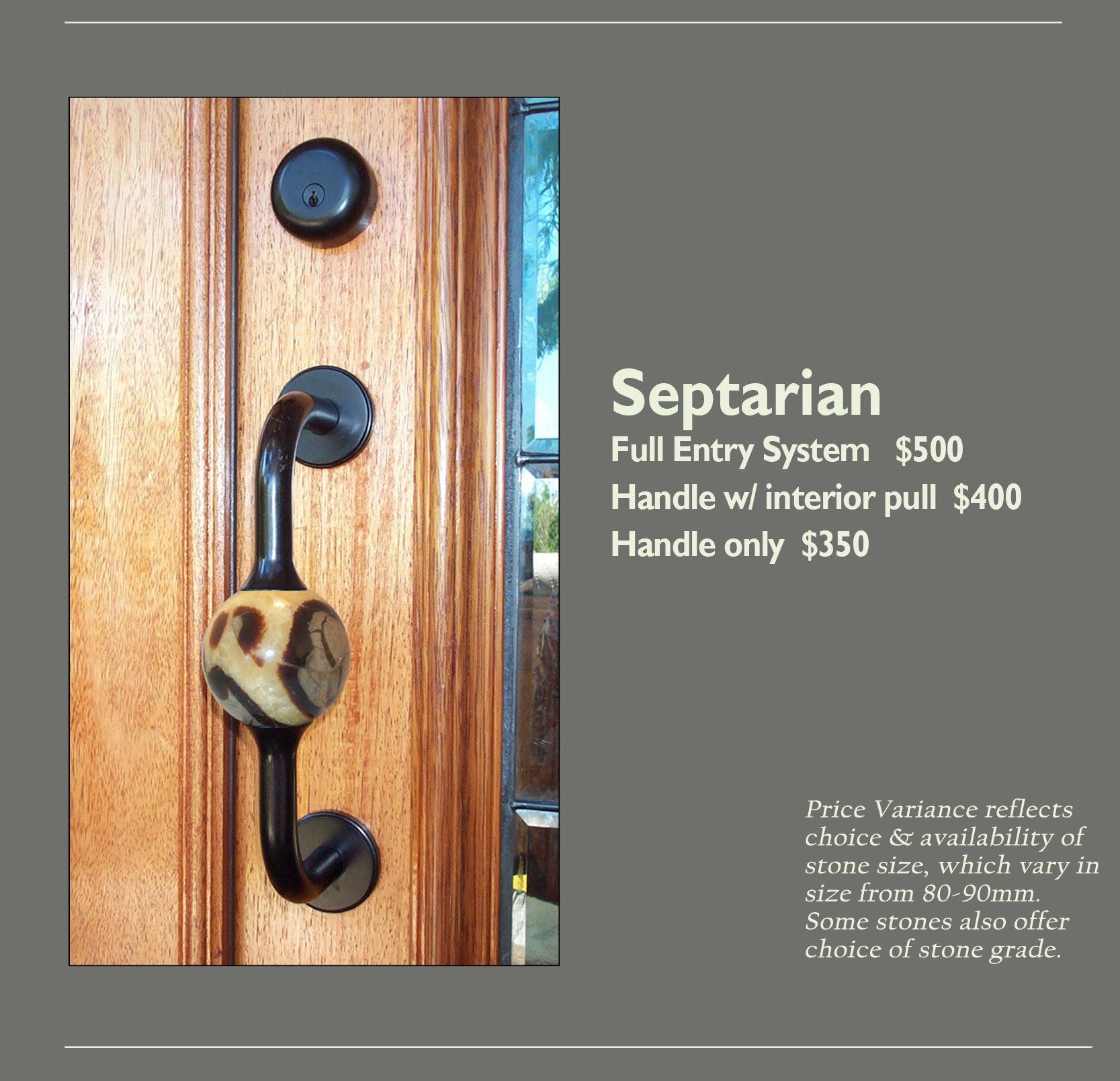 Septarian Entry Knob Options