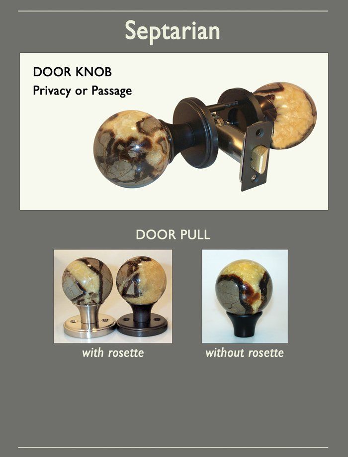 Septarian Doorknob Options