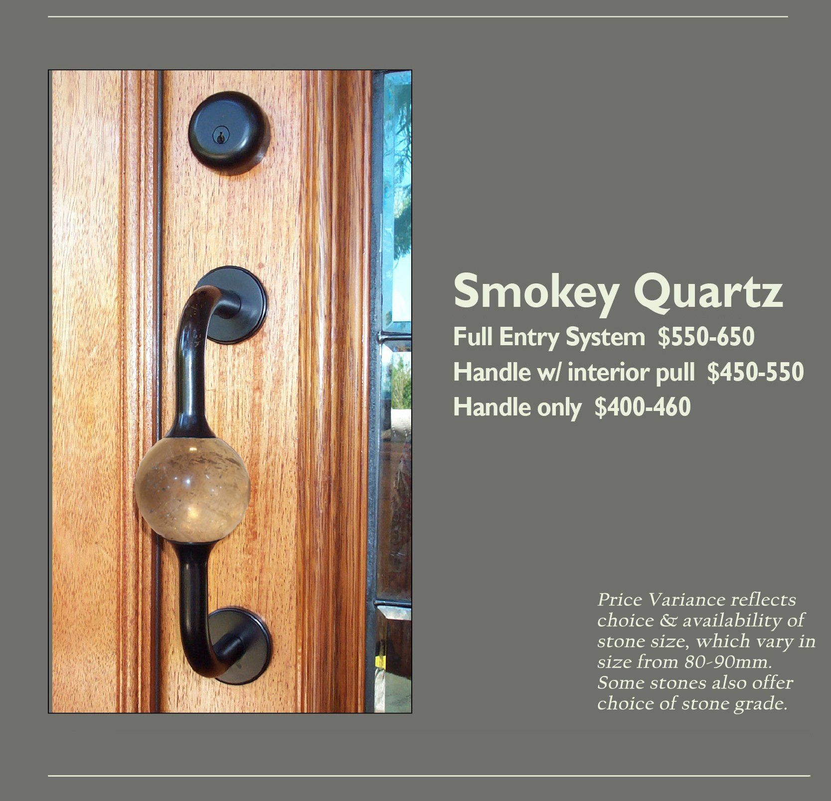 Smokey Quartz Entry Knob Options