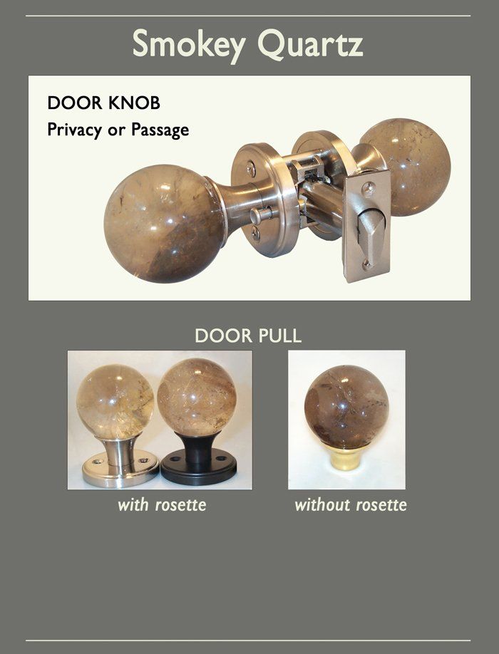 Smokey Quartz Doorknob Options