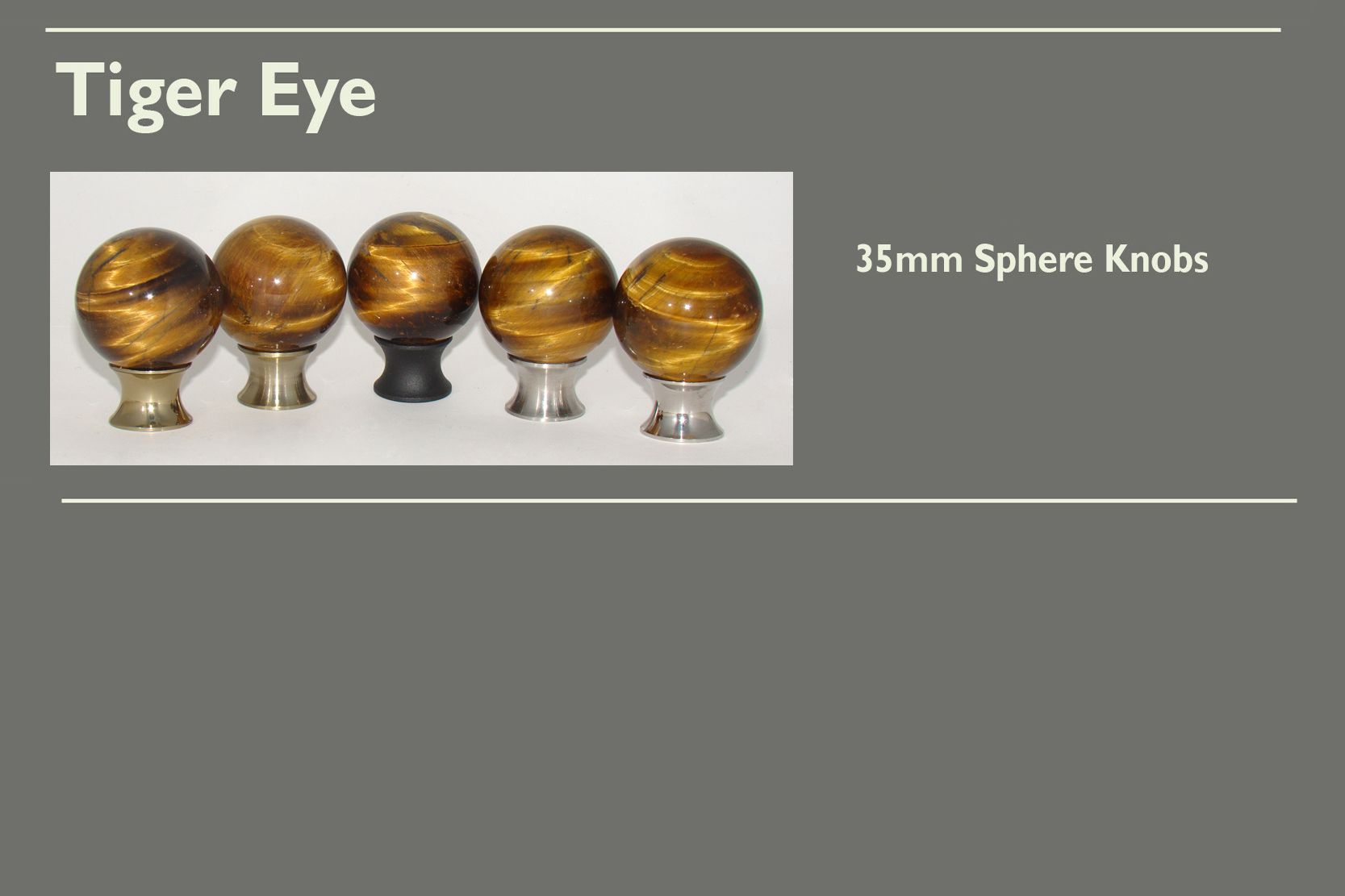 Tiger Eye  Cabinet Knob Selections