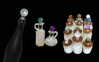 Stoppers & Toppers ... Use for cruets, beverage bottles and jars