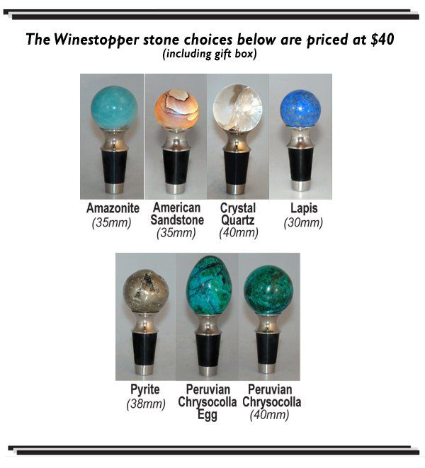 Seven Winestopper Stone Choices