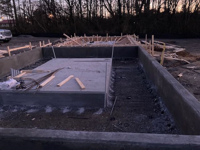 A concrete foundation in Brandon, MS by Scott Meadows Construction Co. 