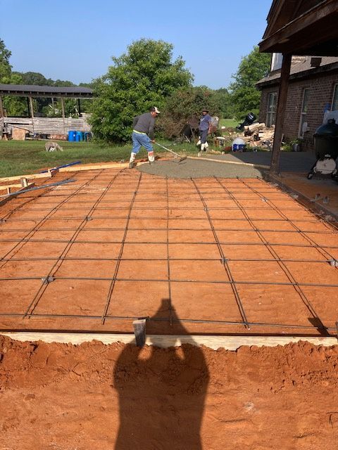 A concrete foundation in Brandon, MS by Scott Meadows Construction Co. 