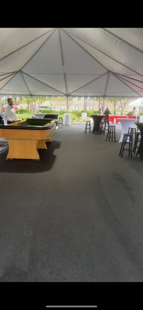 casino gaming table under tent in ranch cucamonga