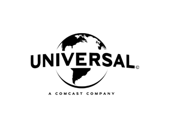 The universal logo is a black and white image of a globe.