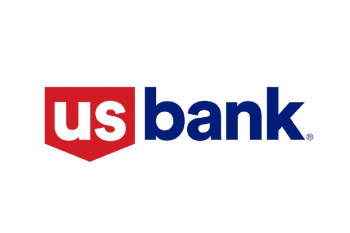 A logo for us bank is shown on a white background