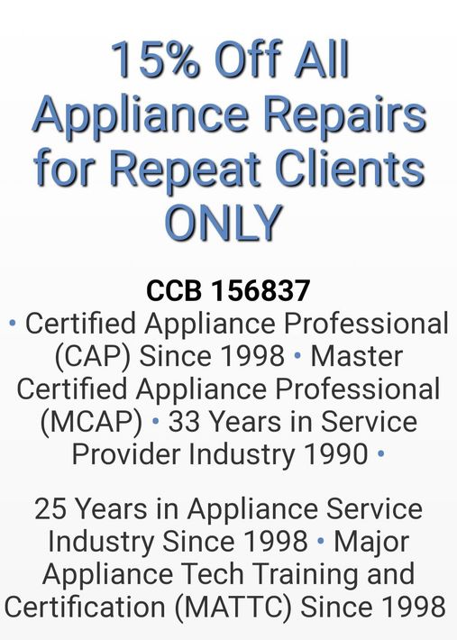 Appliance Repairs Portland, OR J.R. Appliance Repair & Installs