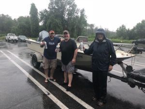 Volunteers at the river cleanup