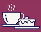 icon of a cup of coffee and cake
