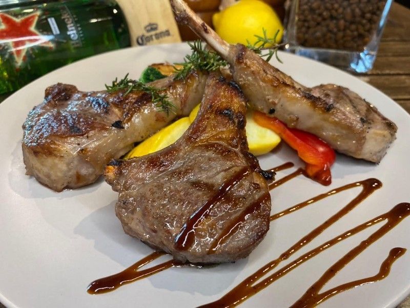 Lamb Chops on a Plate