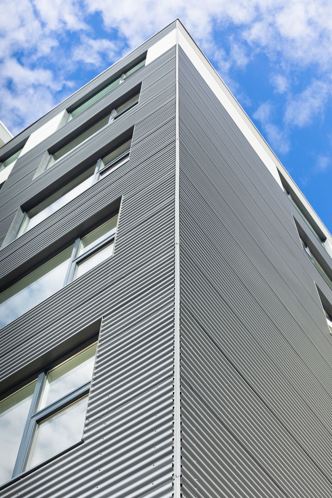 A person digs a trench in a backyard near a small excavator, a tree, and a house.