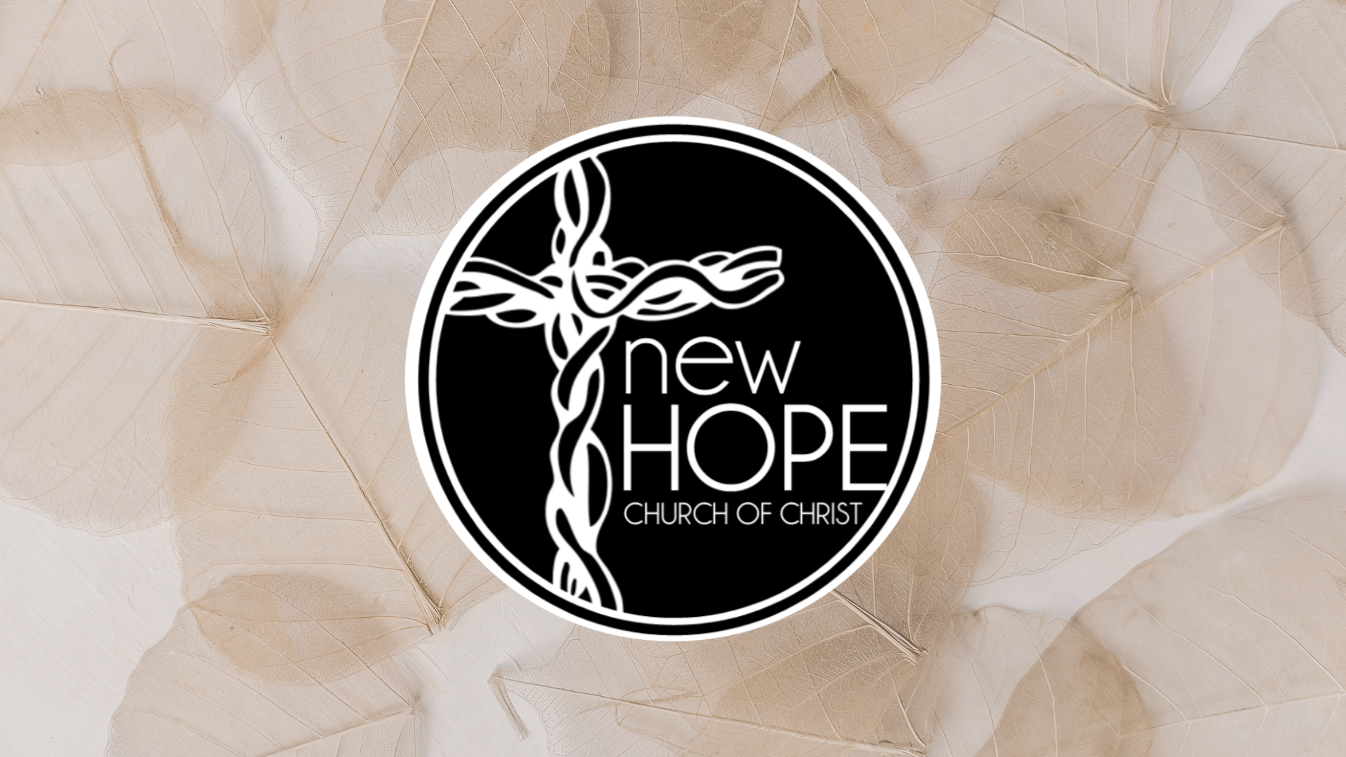 A black and white logo for new hope church