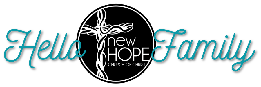 A logo for a church called the new hope church of christ