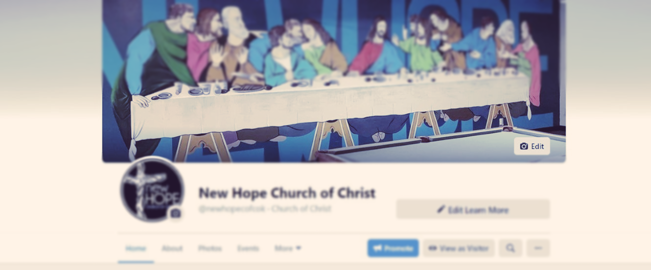 A facebook page for the new hope church of christ