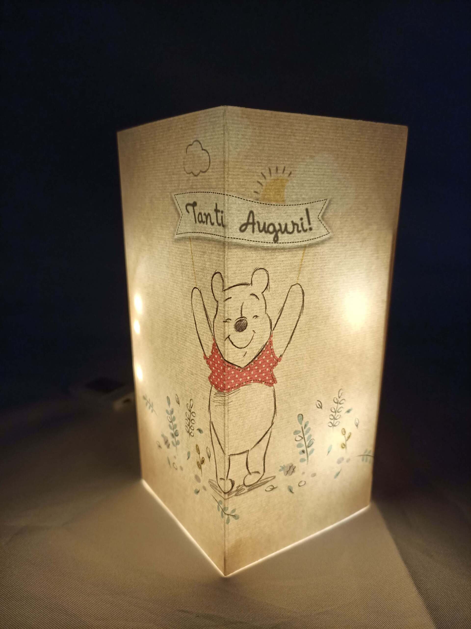 biglietto di auguri con Winnie the Pooh