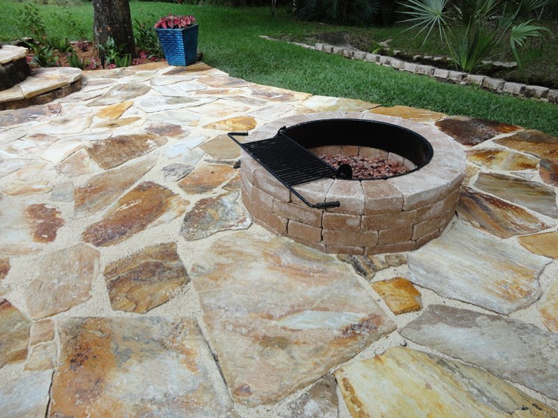 Eden Nursery | Clearwater, FL | Landscaping Stone Walkway and cement Firepit