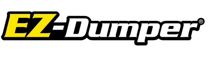 Logo for EZ-Dumper in yellow and white text with a shadow. The 