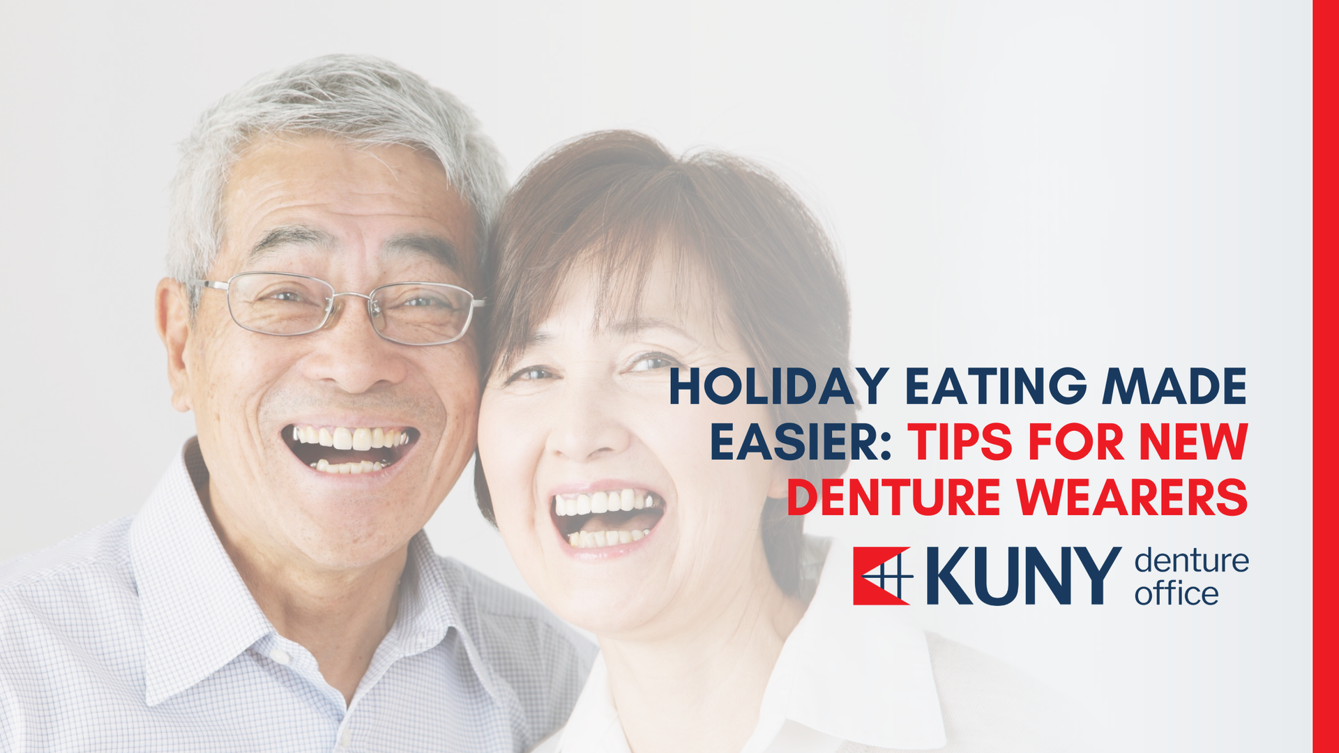 Smiling couple with headline