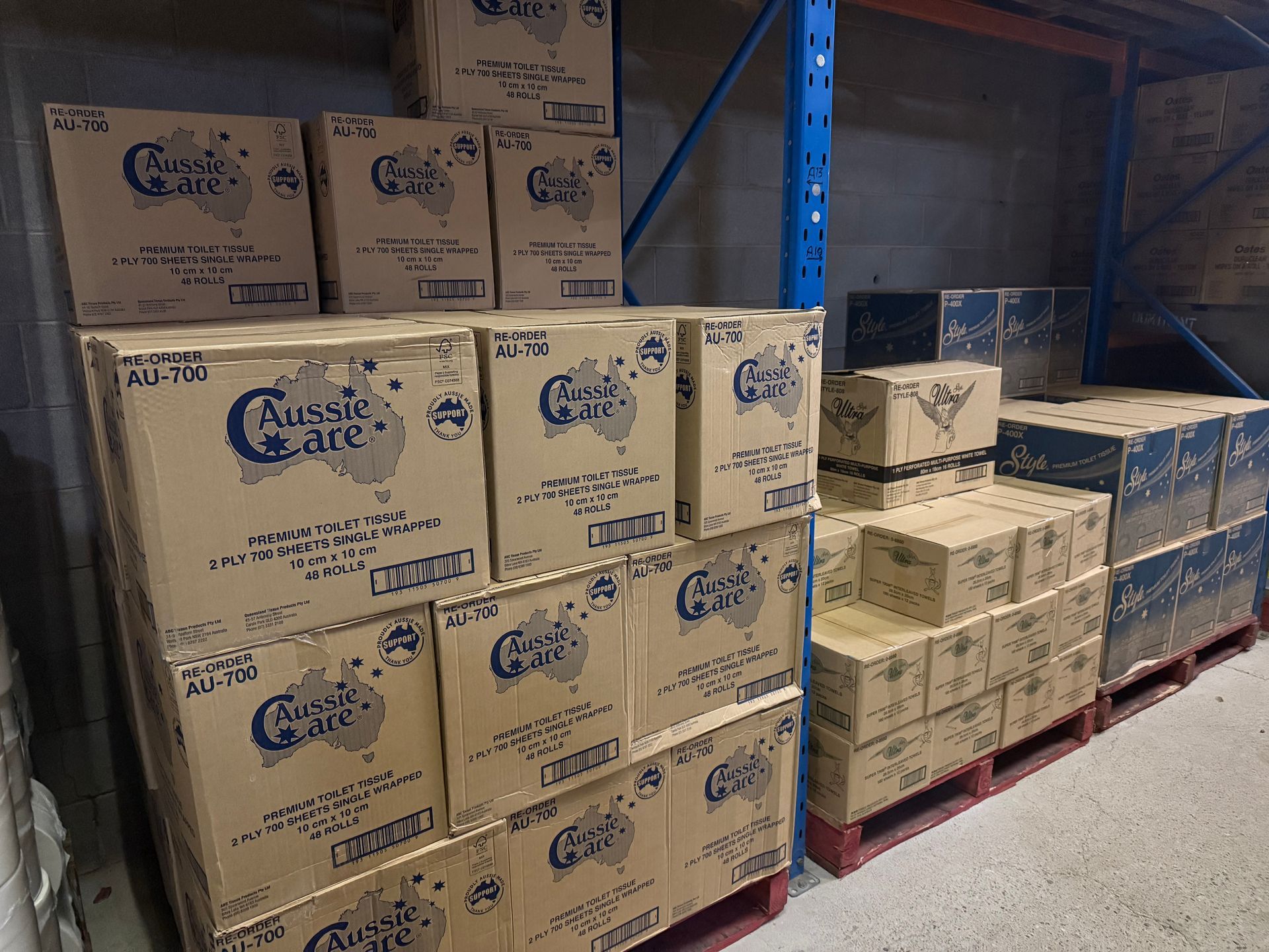 Bulk Toilet Paper in A Storage Facility — Springs Cleaning Supplies In Ciccone, NT