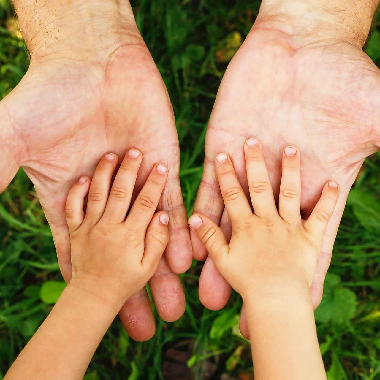 A Man And A Child Are Holding Each Other 's Hands — Springs Cleaning Supplies In Ciccone, NT