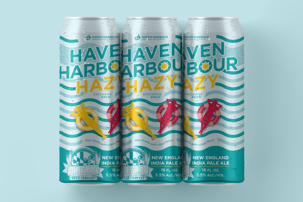 Beer can design as pictured on three cans