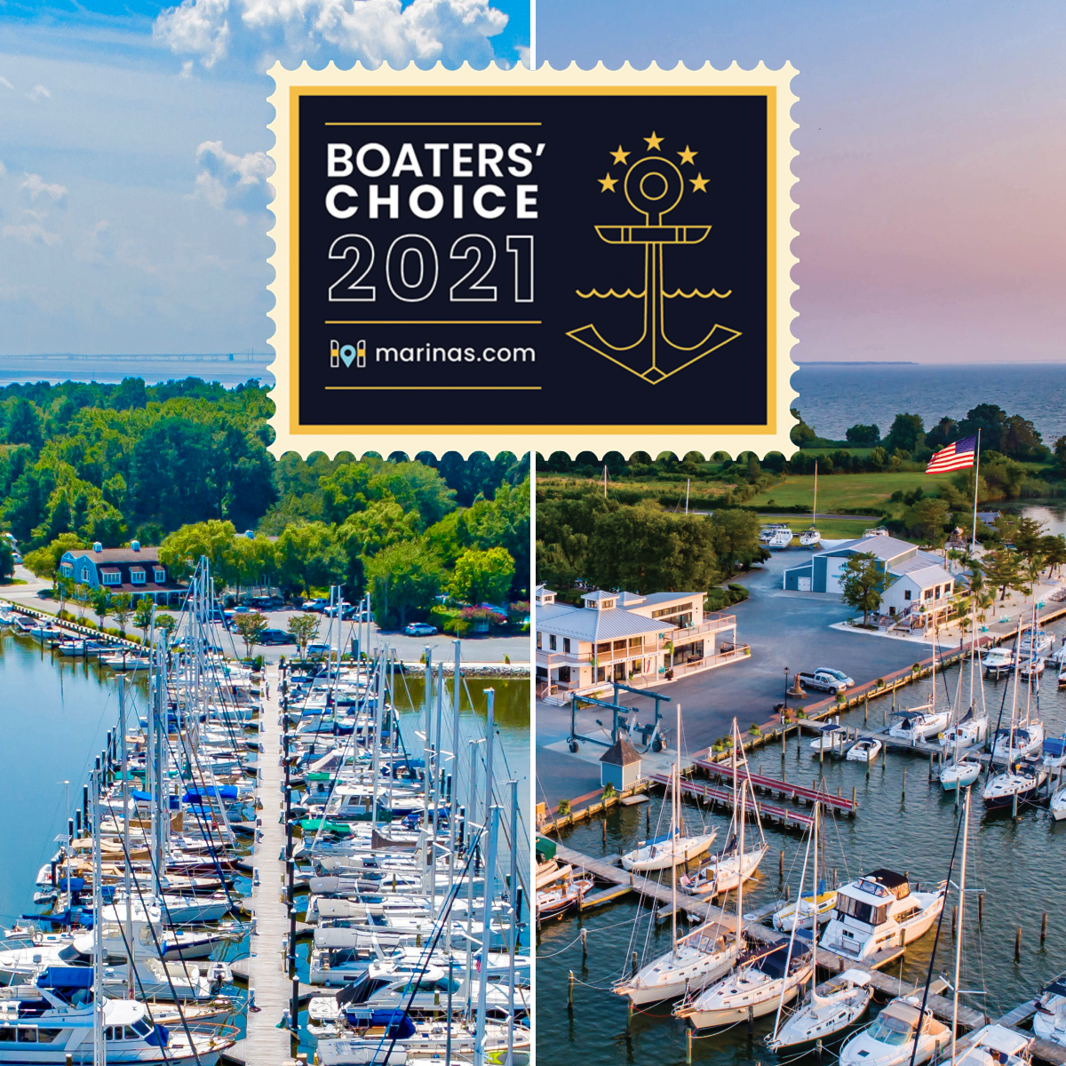 Marinas.com awards annual winners with a badge for public display