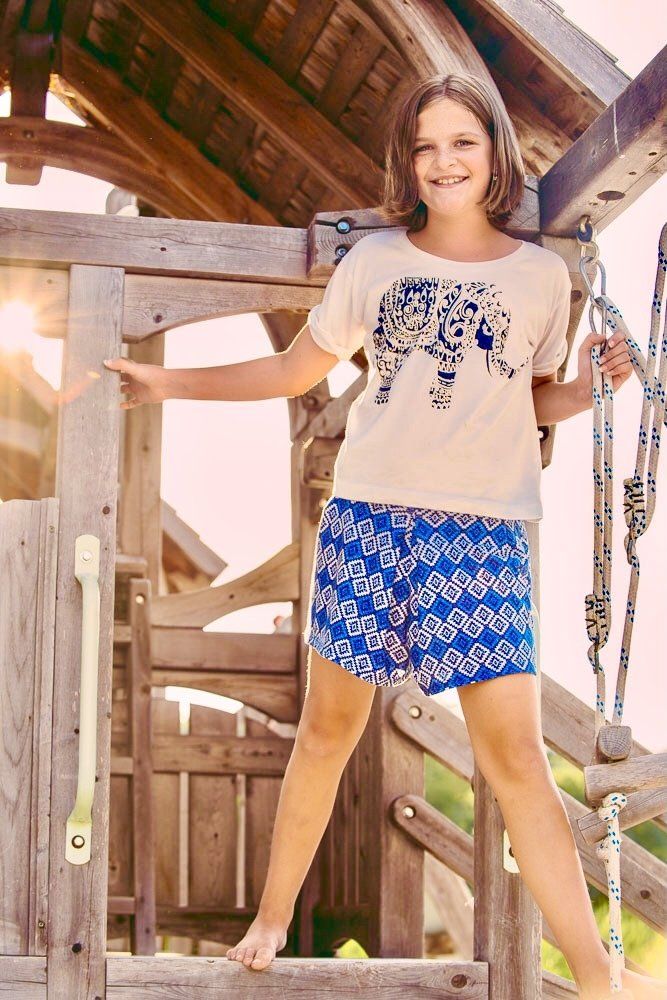Girl playing on a playground