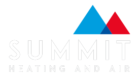 The logo for summit heating and air has two triangles on it.