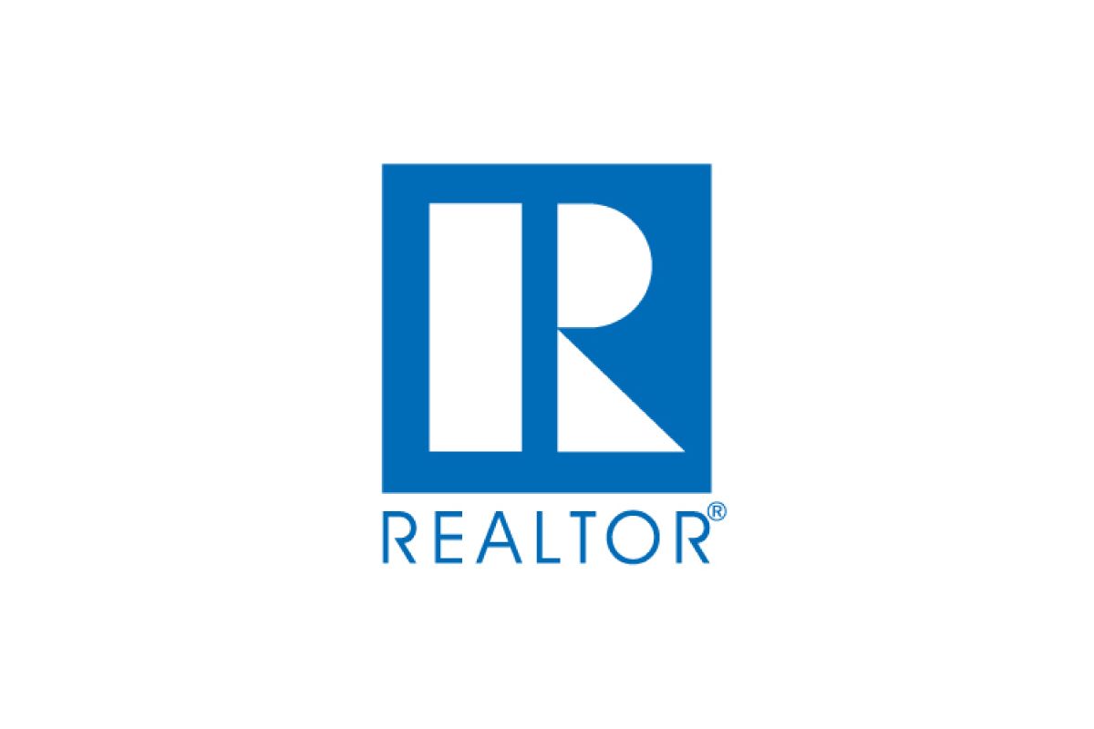 Blue square logo with a stylized letter R and the text REALTOR below it.