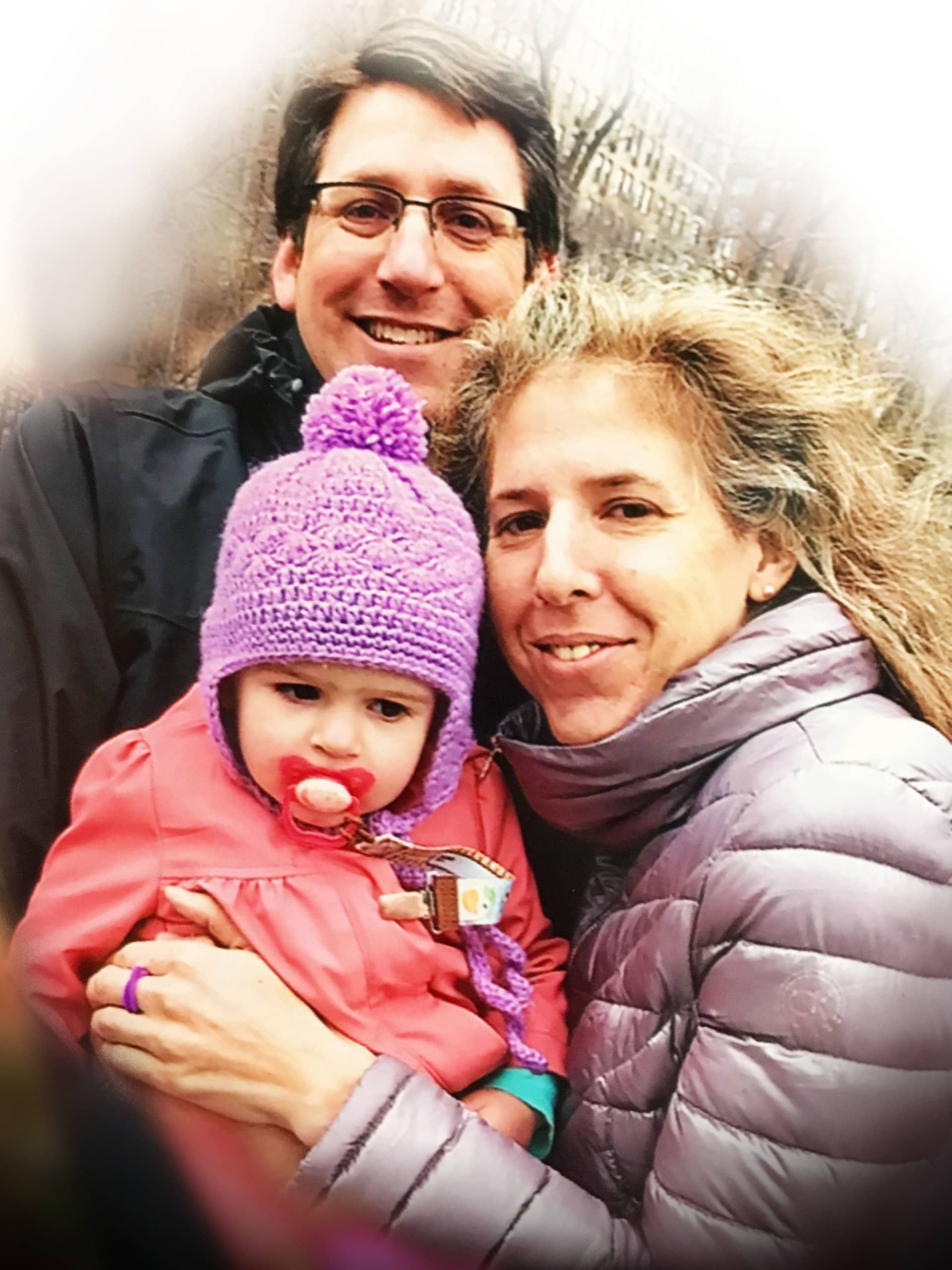 Aglaia Davis with her family