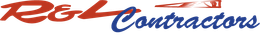 R&L Contractors logo with red and blue text on a white background