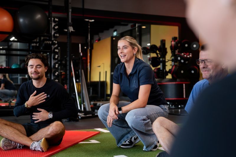 Ontspanningsoefening tijdens de Revital Fit groepsles