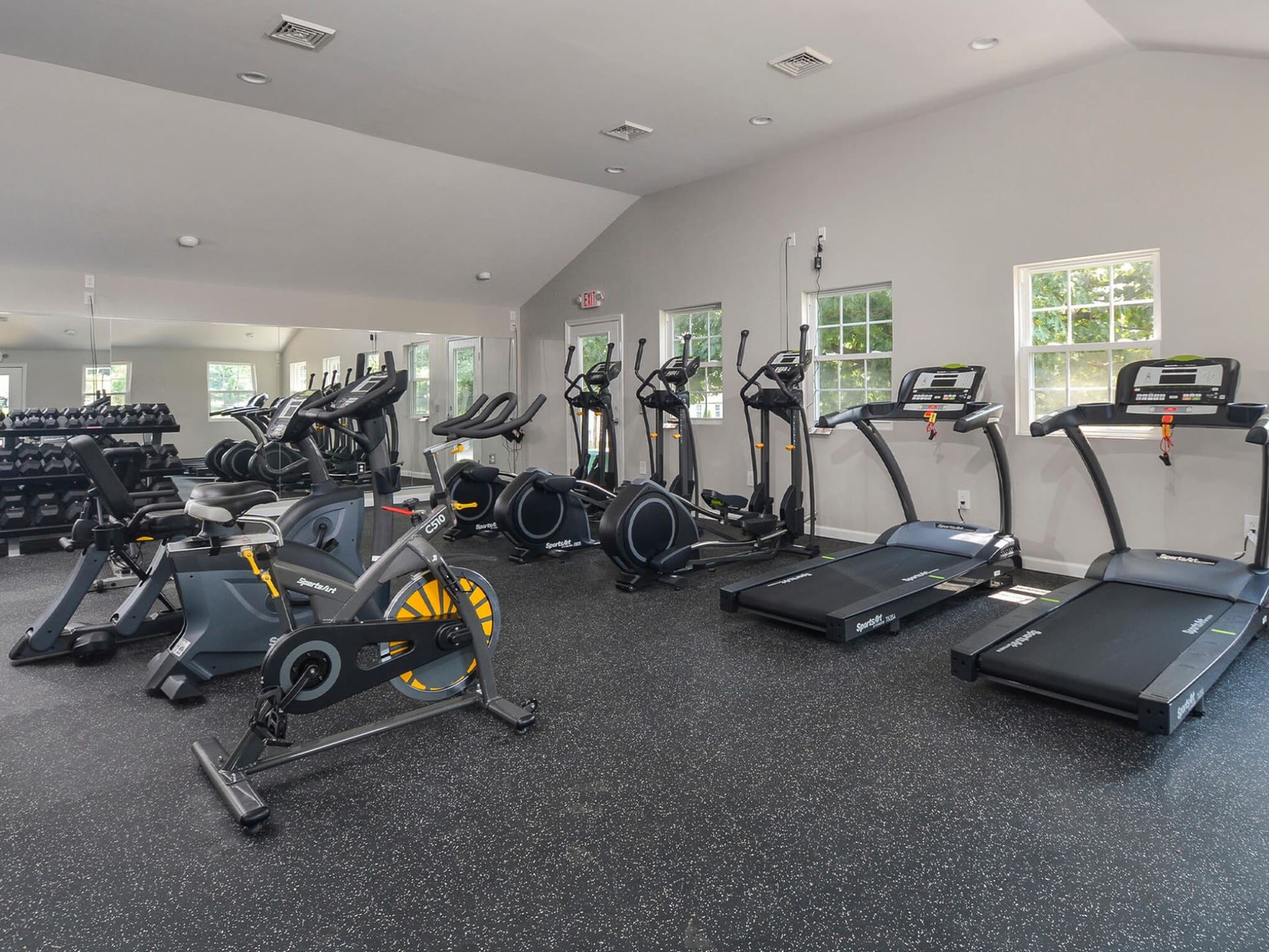 Indoor fitness center with treadmills, ellipticals, stationary bikes, and free weights. Contact us today to learn more about our pet-friendly 1, 2, 3, and 4-bedroom apartments for rent in Bethlehem, PA. At River Pointe Townhomes, you’ll enjoy a prime location near Lehigh River and all the amenities and extras that make your life comfortable. We can’t wait to welcome you home!