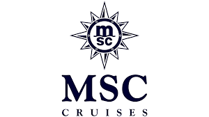 The logo for msc cruises is shown on a white background.