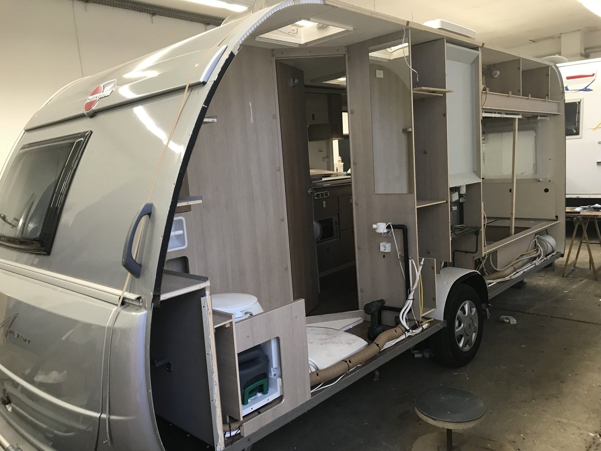 Wohnwagen Reparatur in unserer Werkstatt