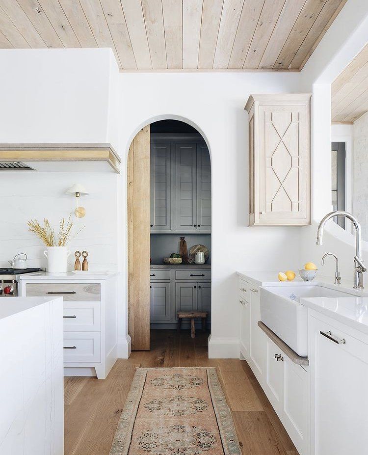 White Kitchen with Wooden Flooring — Forrest, IL — Knapp Kitchens