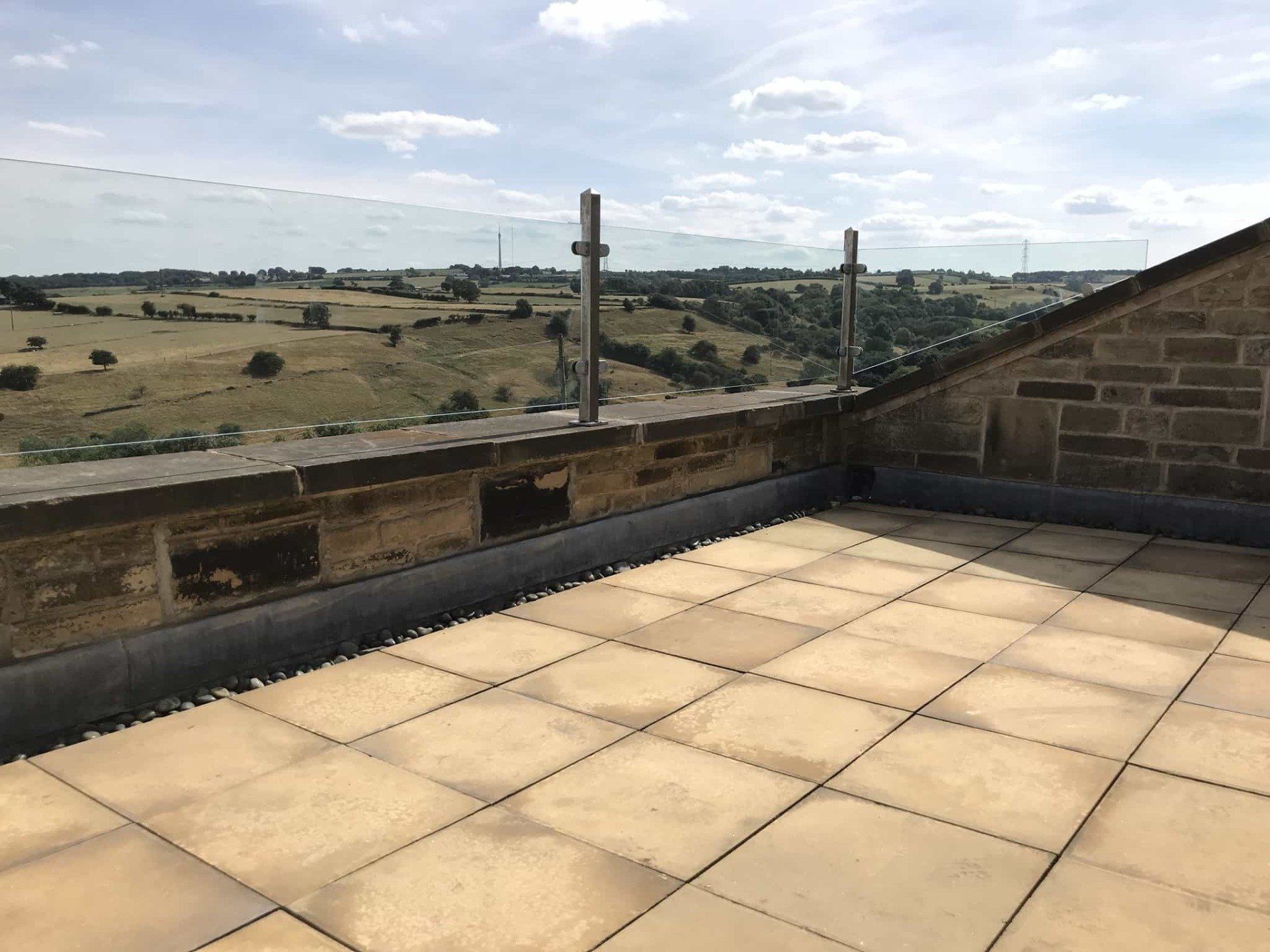 Flat roof terrace in Yorkshire