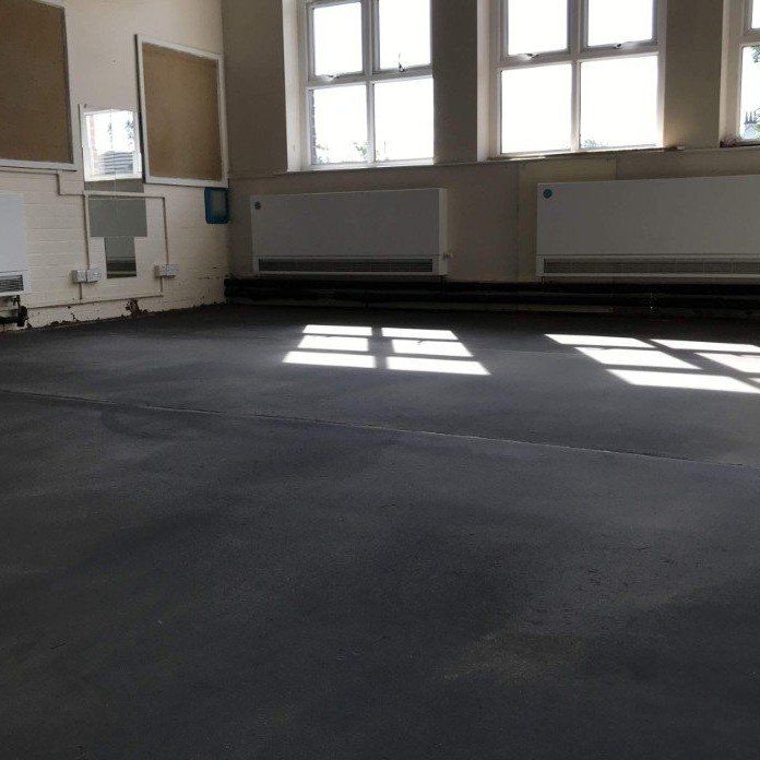 School floor restoration in Wakefield with mastic asphalt