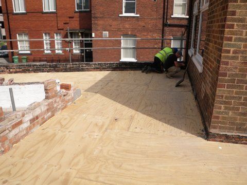 Flat roof preparation