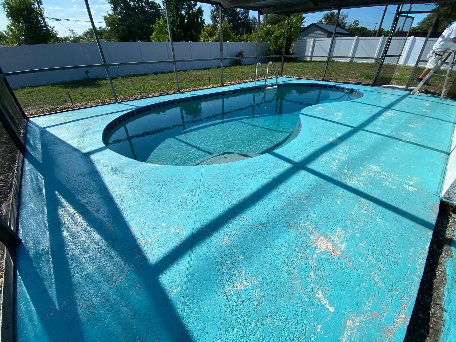 Before pool deck staining | Spring Hill, FL