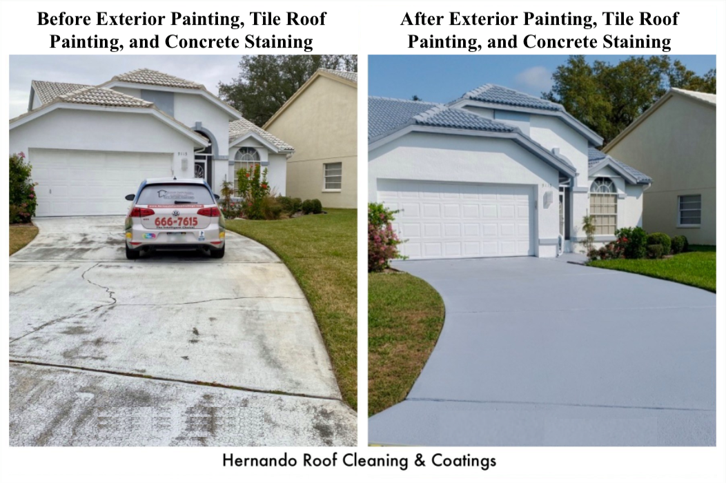 Driveway Painting | Spring Hill, FL | Hernando Roof Cleaning & Coatings
