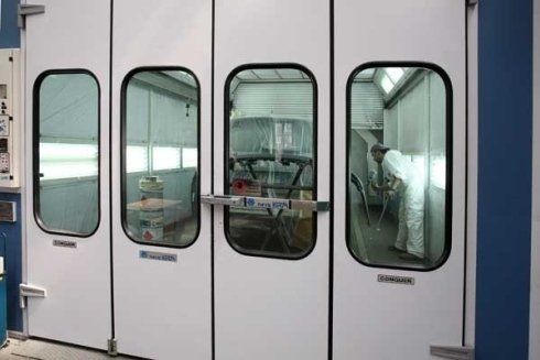 Camera di verniciatura sigillata