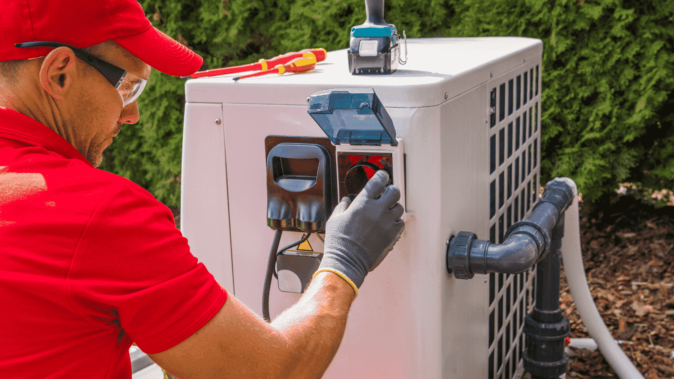 technician calibrating cooling unit