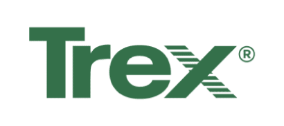 The Trex logo in green, with the brand name and a stylized "X" with parallel lines.