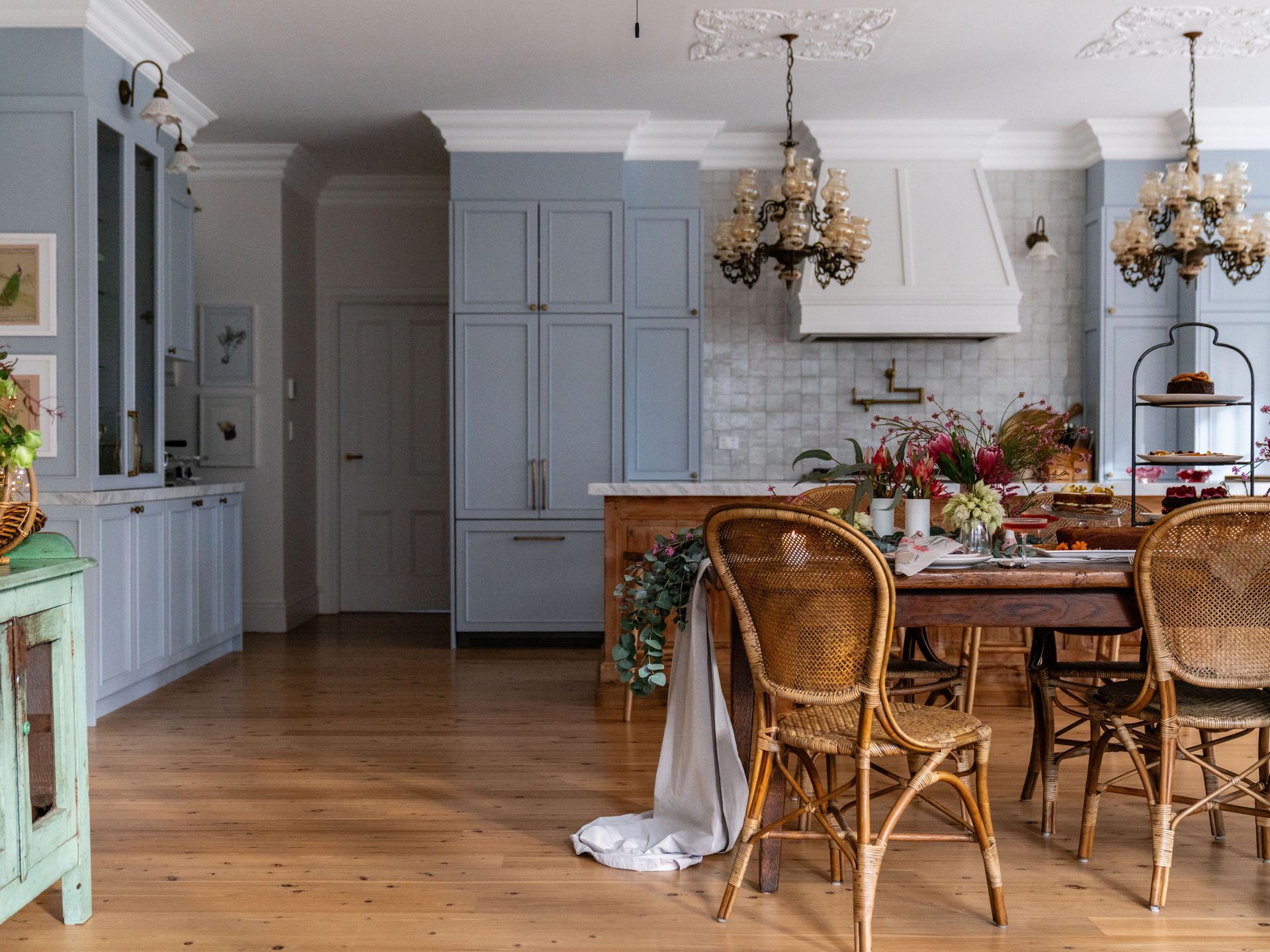 A Kitchen With A Concrete Counter Top That Says Tulloch On It — Concept Design Kitchens & Joinery In Taree, NSW